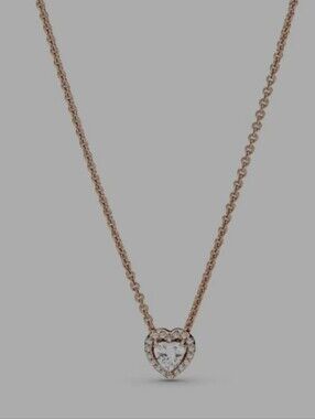 Authentic Pandora Sparkling Heart Collier Necklace